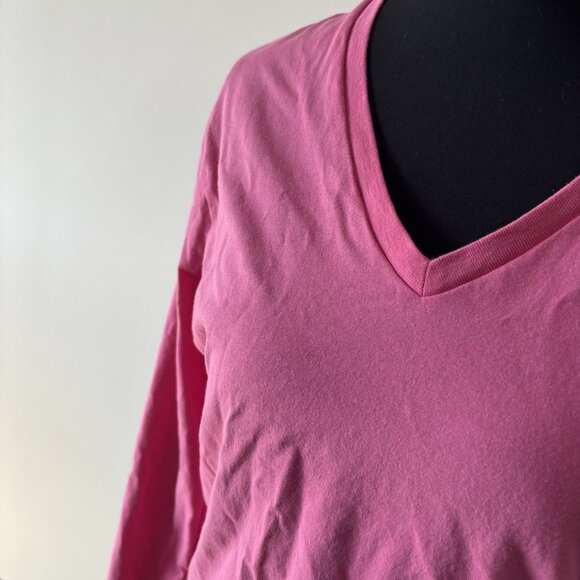 Ralph Lauren Sport Womens Babydoll Long Sleeve Top Size Medium Pink Preppy Y2K - Picture 4 of 11